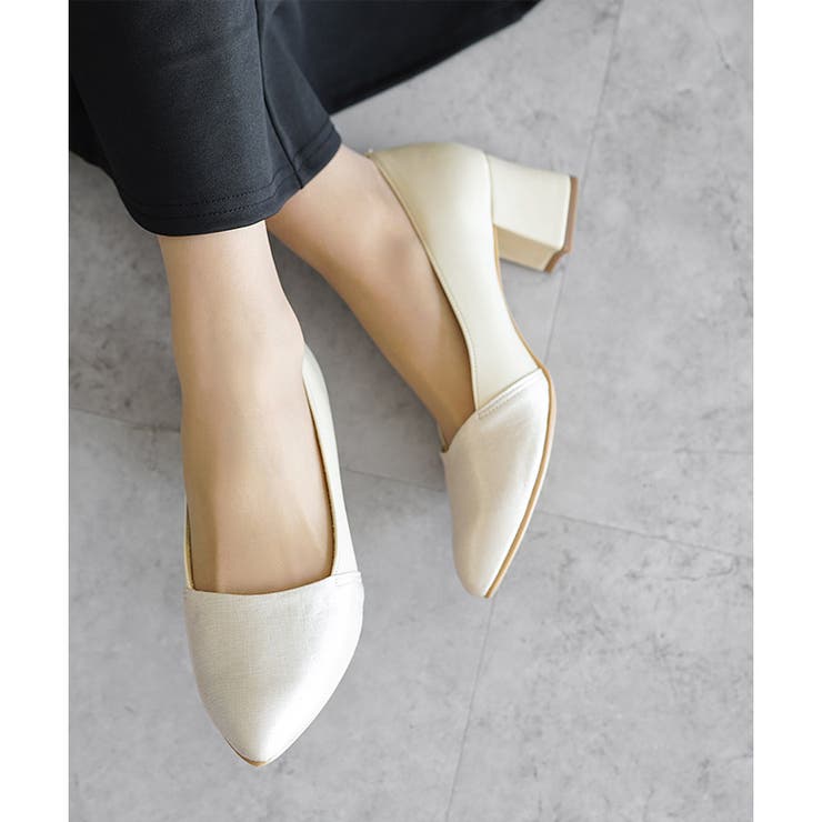 日本製 サテン切り替え パンプス 晴雨兼用 レイン | SHOE FANTASY | 詳細画像23 