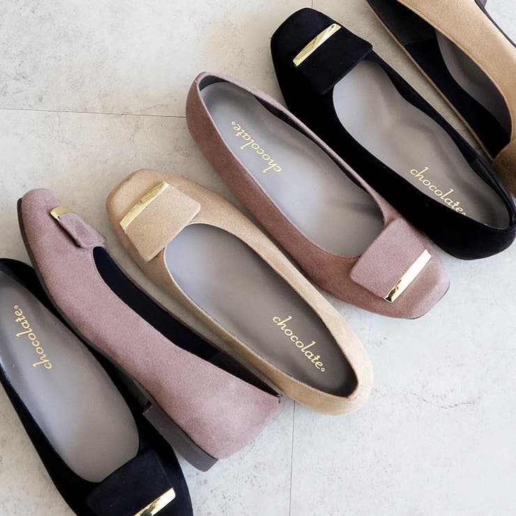 日本製 スクエアトゥ モチーフ付き フラットパンプス 晴雨兼用 レイン | SHOE FANTASY | 詳細画像6 