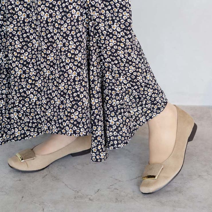 日本製 スクエアトゥ モチーフ付き フラットパンプス 晴雨兼用 レイン | SHOE FANTASY | 詳細画像26 