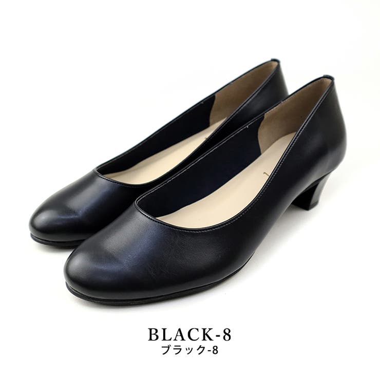 black-8 | 日本製 ラウンドトゥパンプス 22cm～25cm | SHOE FANTASY