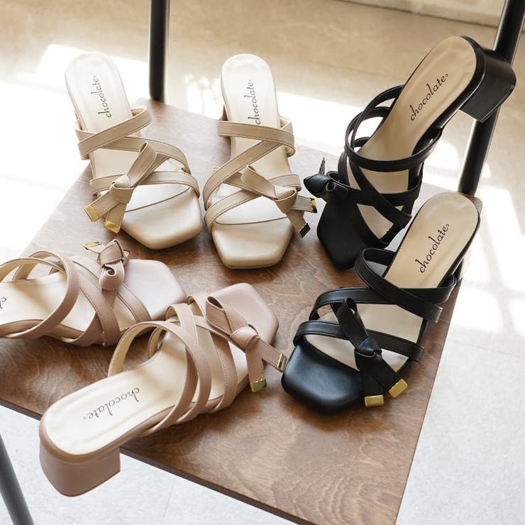 日本製 クロスベルト リボン ミュールサンダル | SHOE FANTASY | 詳細画像14 