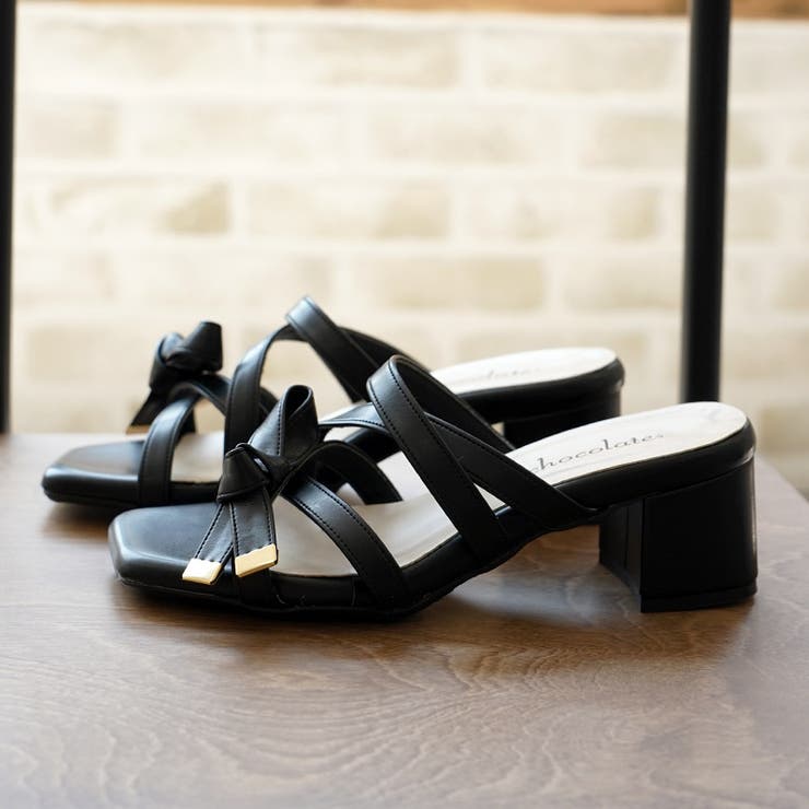 日本製 クロスベルト リボン ミュールサンダル | SHOE FANTASY | 詳細画像23 