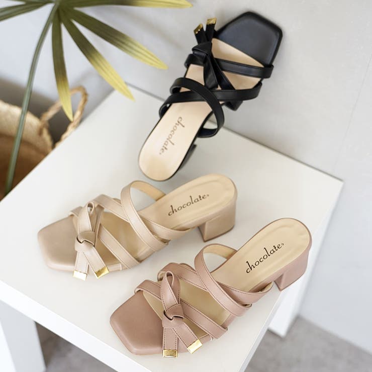 日本製 クロスベルト リボン ミュールサンダル | SHOE FANTASY | 詳細画像17 