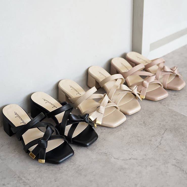 日本製 クロスベルト リボン ミュールサンダル | SHOE FANTASY | 詳細画像18 