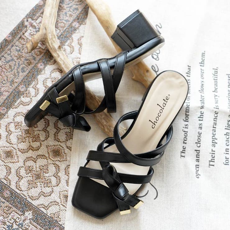 日本製 クロスベルト リボン ミュールサンダル | SHOE FANTASY | 詳細画像22 