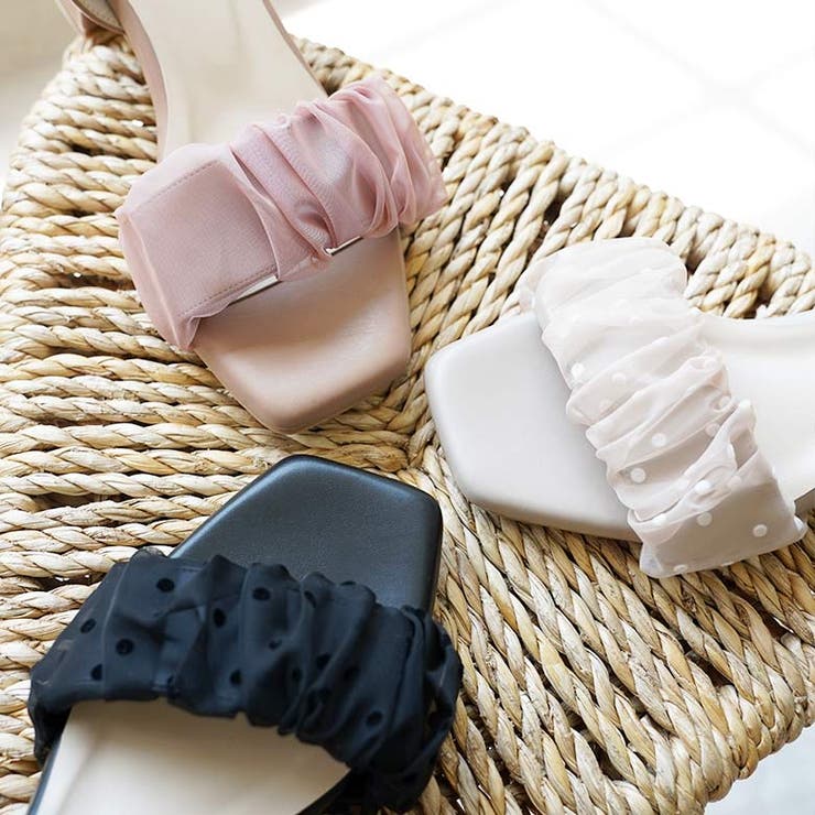 日本製  レースギャザー ストラップサンダル | SHOE FANTASY | 詳細画像15 