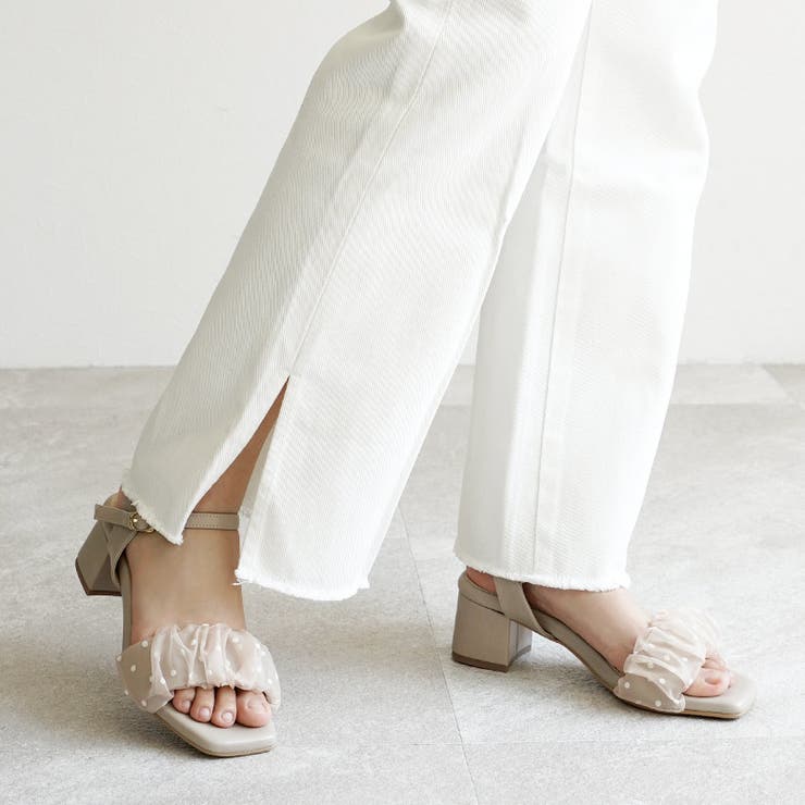 日本製  レースギャザー ストラップサンダル | SHOE FANTASY | 詳細画像36 