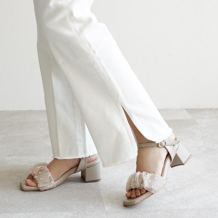 日本製  レースギャザー ストラップサンダル | SHOE FANTASY | 詳細画像37 