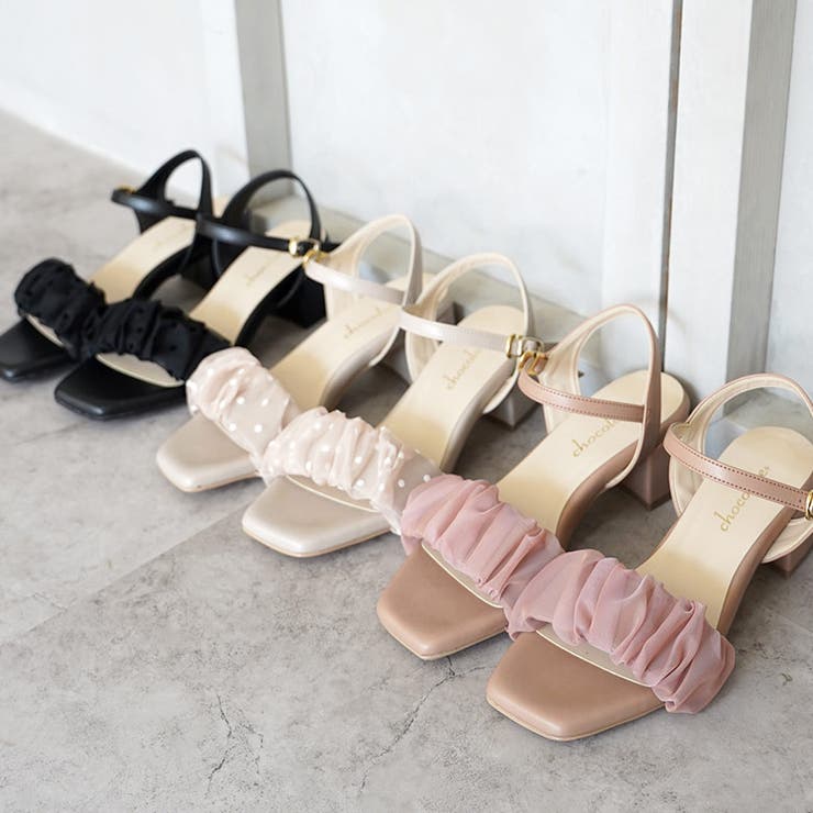 日本製  レースギャザー ストラップサンダル | SHOE FANTASY | 詳細画像19 