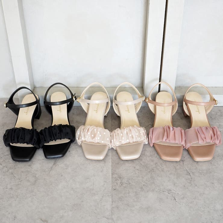 日本製  レースギャザー ストラップサンダル | SHOE FANTASY | 詳細画像20 