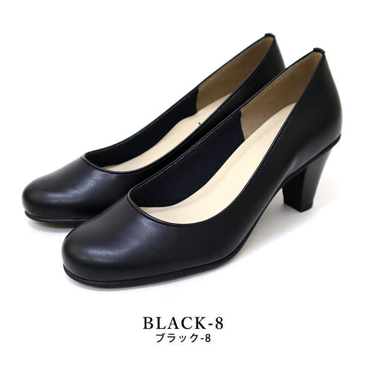 black-8 | 日本製 ラウンドトゥ パンプス | SHOE FANTASY