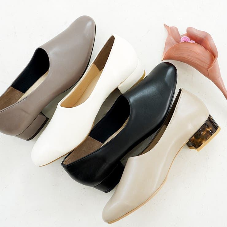 スクエアトゥブーティーパンプス 晴雨兼用 幅広 | SHOE FANTASY | 詳細画像19 