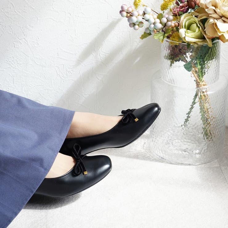 日本製 ベロアリボン ヒール バレエパンプス 晴雨兼用 レイン | SHOE FANTASY | 詳細画像12 