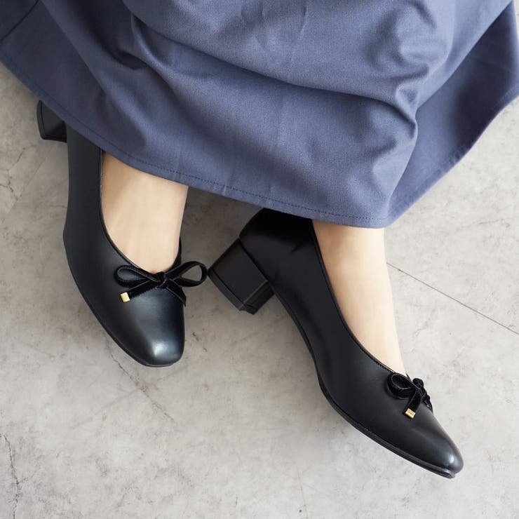 日本製 ベロアリボン ヒール バレエパンプス 晴雨兼用 レイン | SHOE FANTASY | 詳細画像14 
