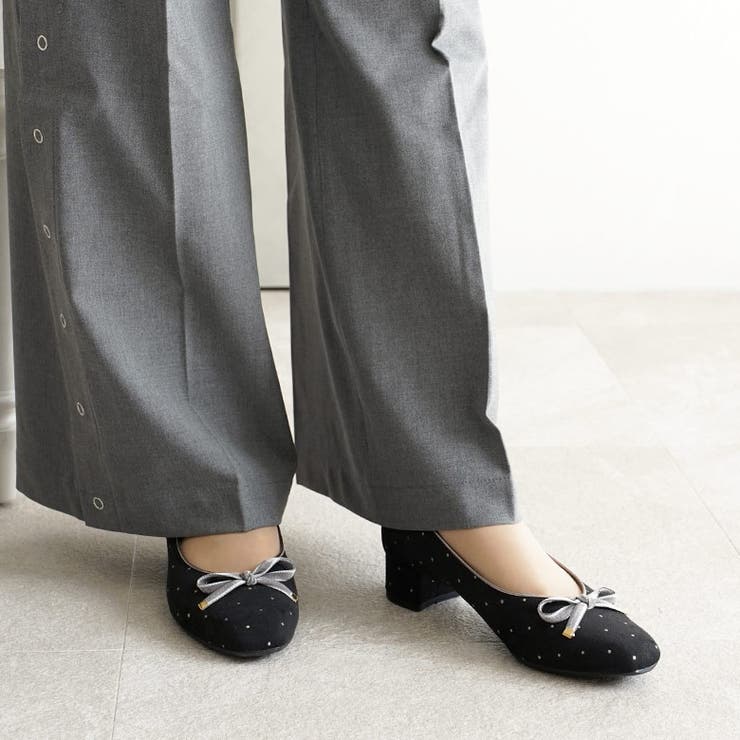 日本製 ベロアリボン ヒール バレエパンプス 晴雨兼用 レイン | SHOE FANTASY | 詳細画像17 