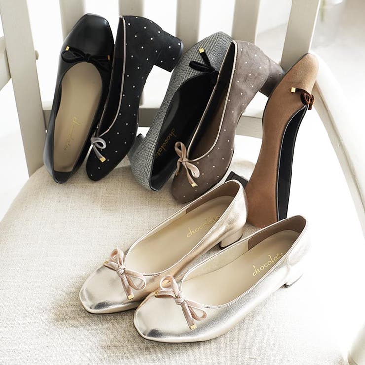 日本製 ベロアリボン ヒール バレエパンプス 晴雨兼用 レイン | SHOE FANTASY | 詳細画像6 