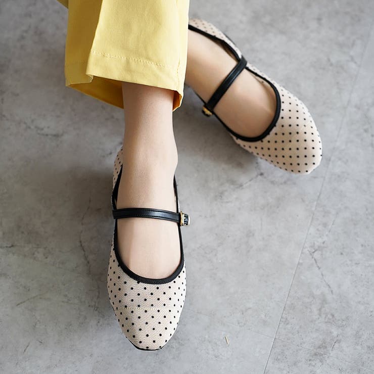 日本製 ラウンドトゥ ドットチュール メリージェーンパンプス | SHOE FANTASY | 詳細画像40 