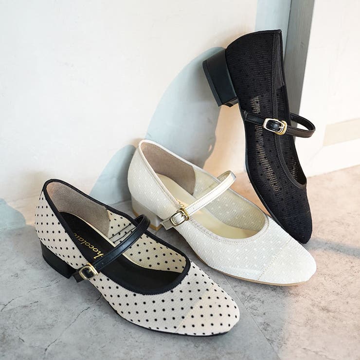 日本製 ラウンドトゥ ドットチュール メリージェーンパンプス | SHOE FANTASY | 詳細画像22 