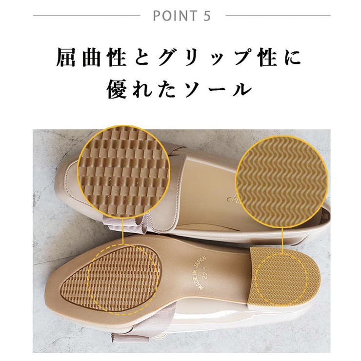 日本製 グログランリボン ローファー パンプス 晴雨兼用 レイン | SHOE FANTASY | 詳細画像48 