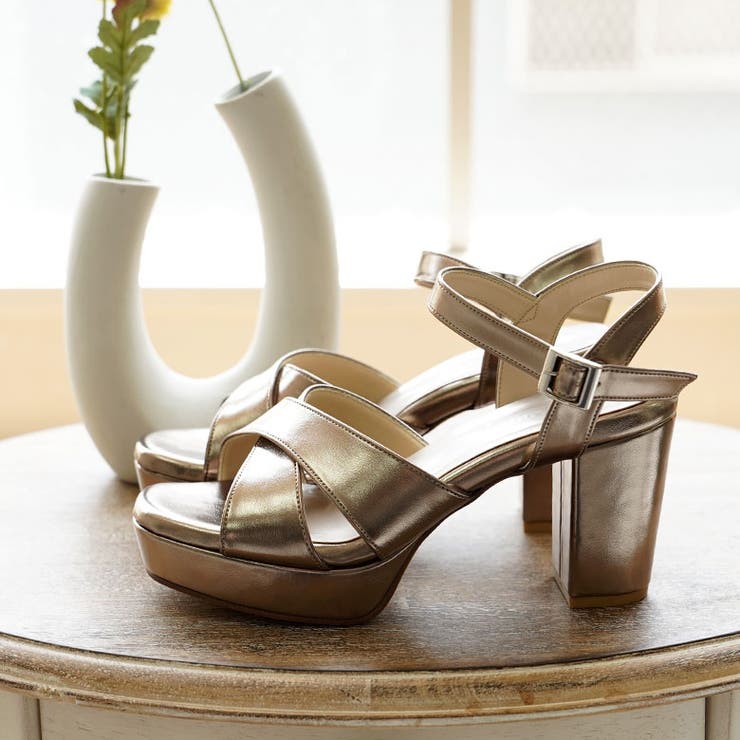 日本製 クロスストラップ プラットフォーム サンダル | SHOE FANTASY | 詳細画像33 