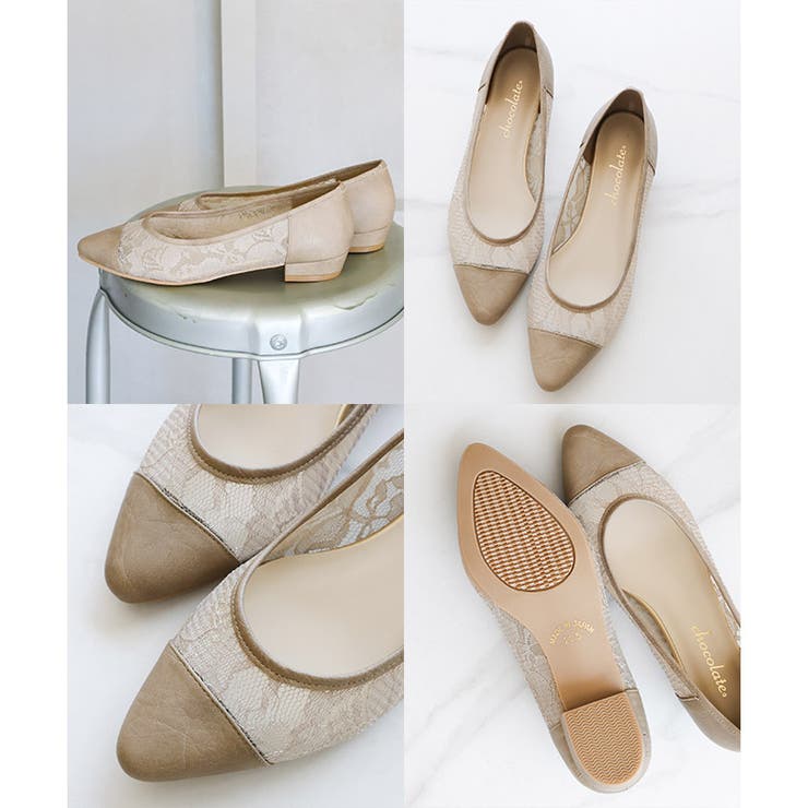 日本製 ポインテッド チュールパンプス 2.5cmヒール 花柄 水玉 合皮 | SHOE FANTASY | 詳細画像21 