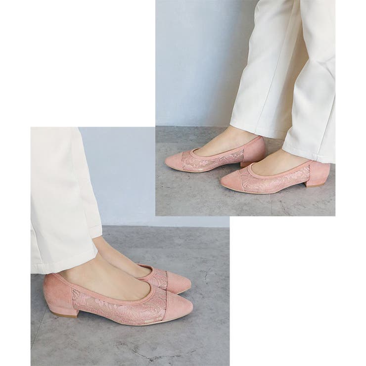 日本製 ポインテッド チュールパンプス 2.5cmヒール 花柄 水玉 合皮 | SHOE FANTASY | 詳細画像26 