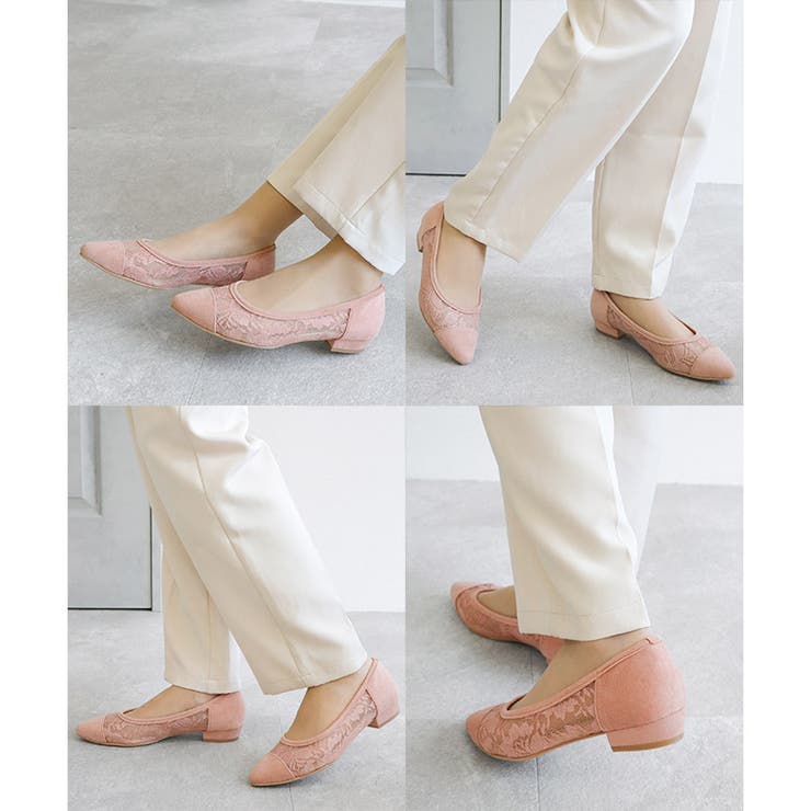 日本製 ポインテッド チュールパンプス 2.5cmヒール 花柄 水玉 合皮 | SHOE FANTASY | 詳細画像28 