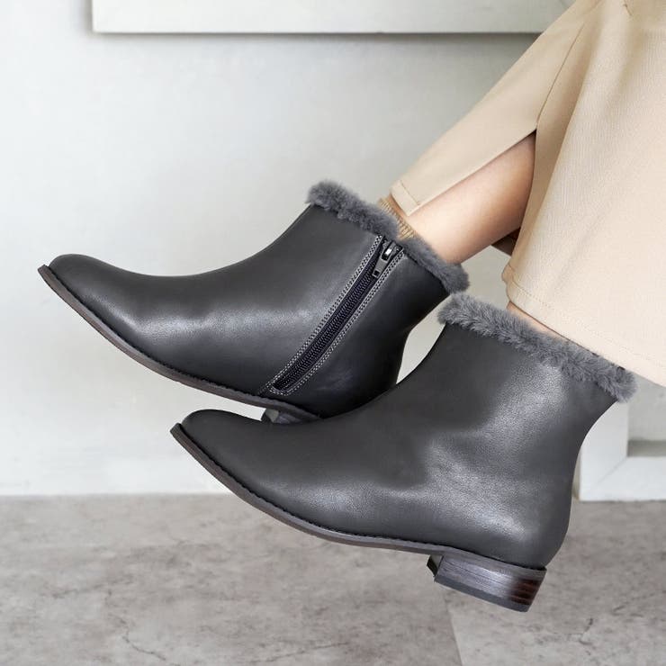 晴雨兼用 フェイクファー ショートブーツ | SHOE FANTASY | 詳細画像33 