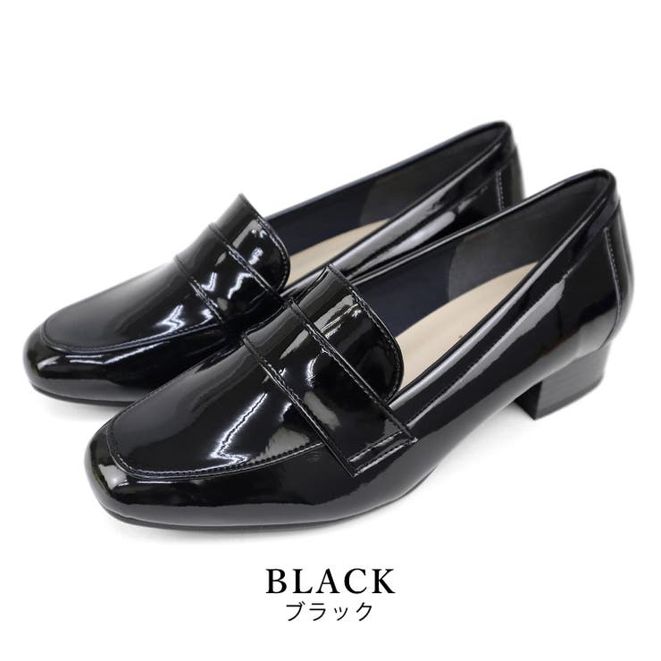 black | 日本製 スクエアトゥ ローファー | SHOE FANTASY