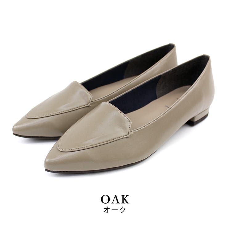 oak | 22AW 秋冬新作 日本製 ポインテッドトゥ シンプル ローファー パンプス  | SHOE FANTASY