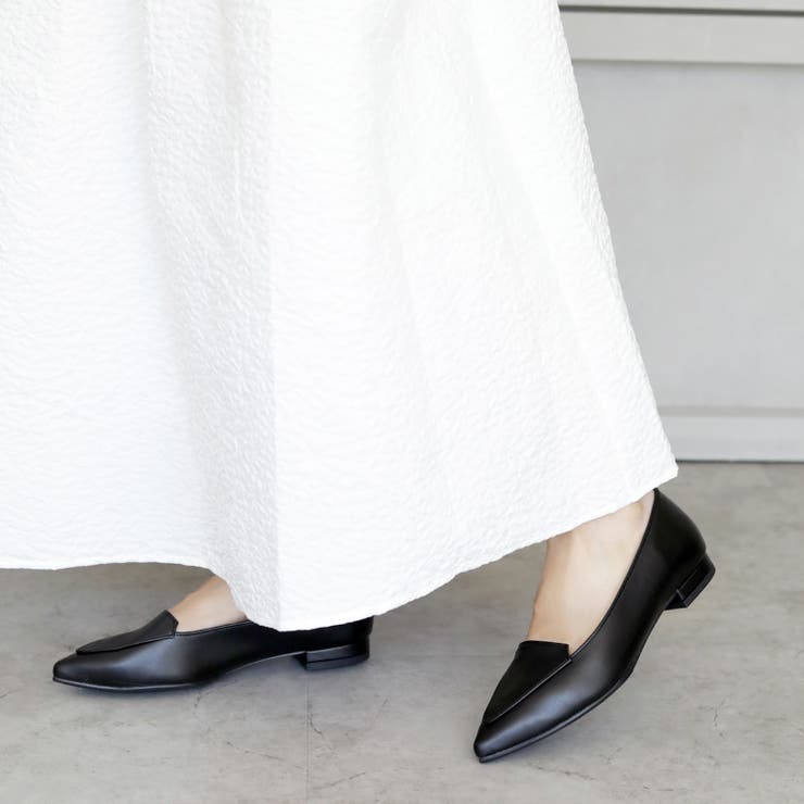 22AW 秋冬新作 日本製 ポインテッドトゥ シンプル ローファー パンプス  | SHOE FANTASY | 詳細画像16 