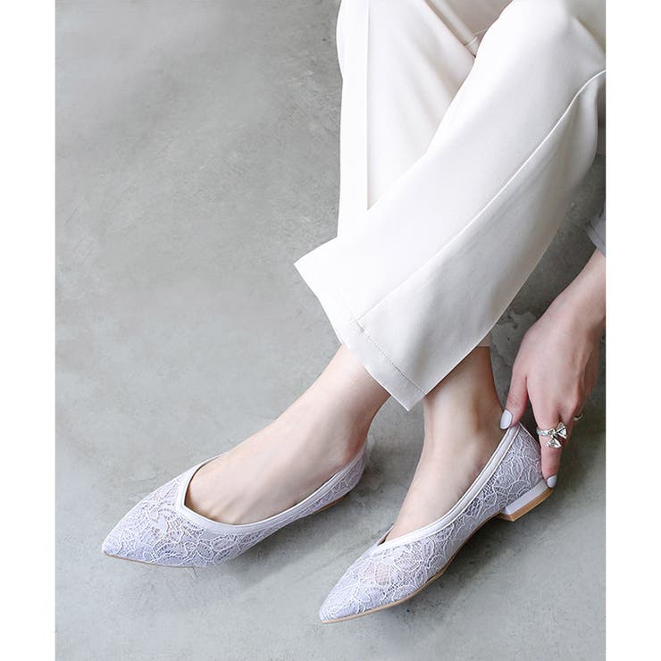 日本製 ポインテッドトゥ レースパンプス | SHOE FANTASY | 詳細画像23 