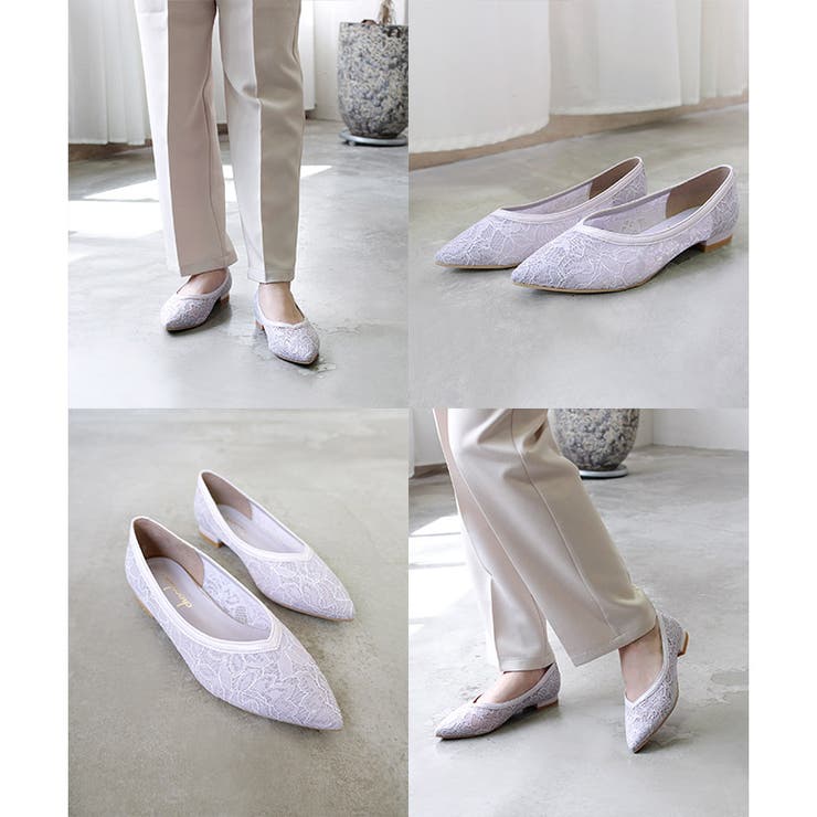 日本製 ポインテッドトゥ レースパンプス | SHOE FANTASY | 詳細画像24 
