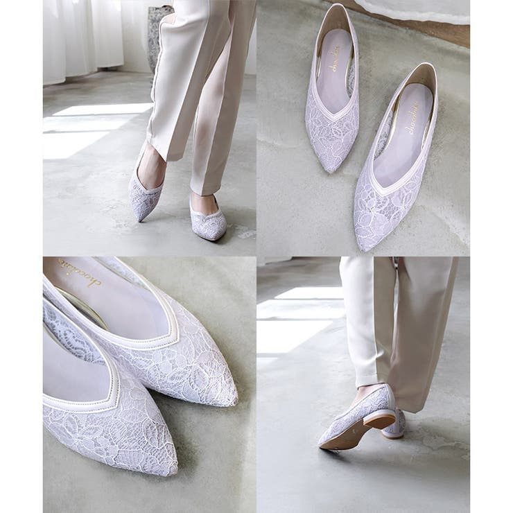 日本製 ポインテッドトゥ レースパンプス | SHOE FANTASY | 詳細画像25 