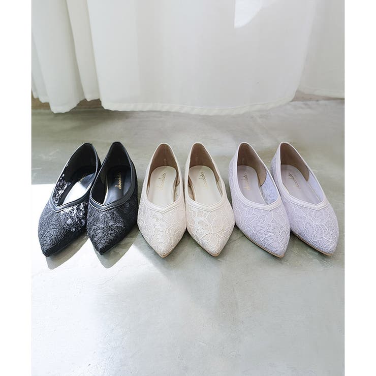 日本製 ポインテッドトゥ レースパンプス | SHOE FANTASY | 詳細画像26 