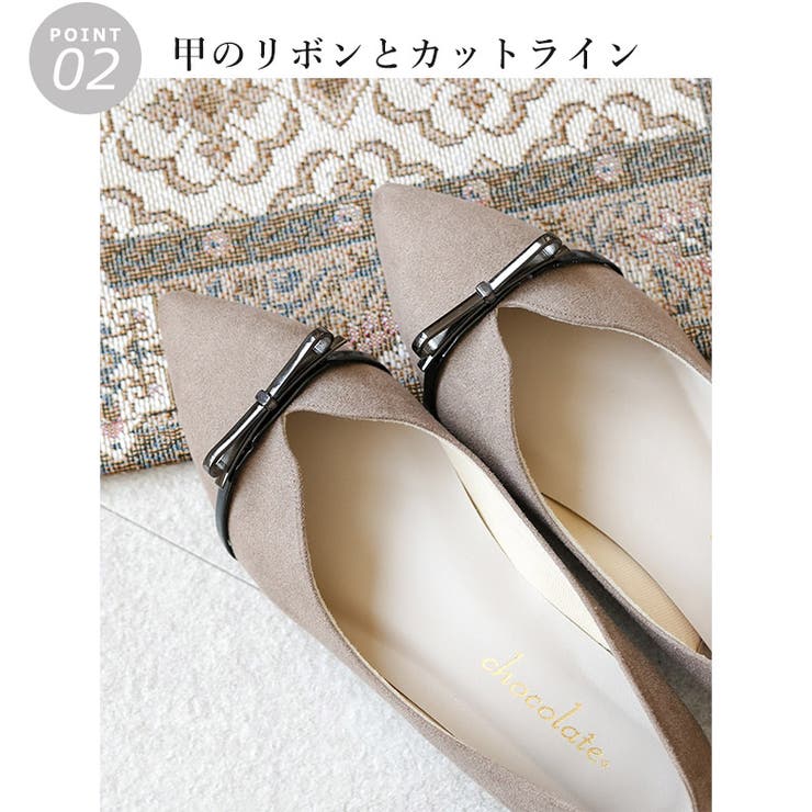 日本製 リボンバックル パンプス 晴雨兼用 レイン 撥水[品番