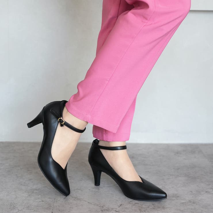 日本製 Vカット 2wayストラップ パンプス 晴雨兼用 レイン | SHOE FANTASY | 詳細画像13 