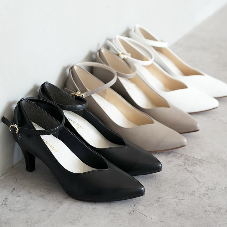 日本製 Vカット 2wayストラップ パンプス 晴雨兼用 レイン | SHOE FANTASY | 詳細画像4 