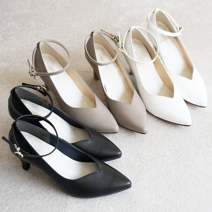 日本製 Vカット 2wayストラップ パンプス 晴雨兼用 レイン | SHOE FANTASY | 詳細画像8 