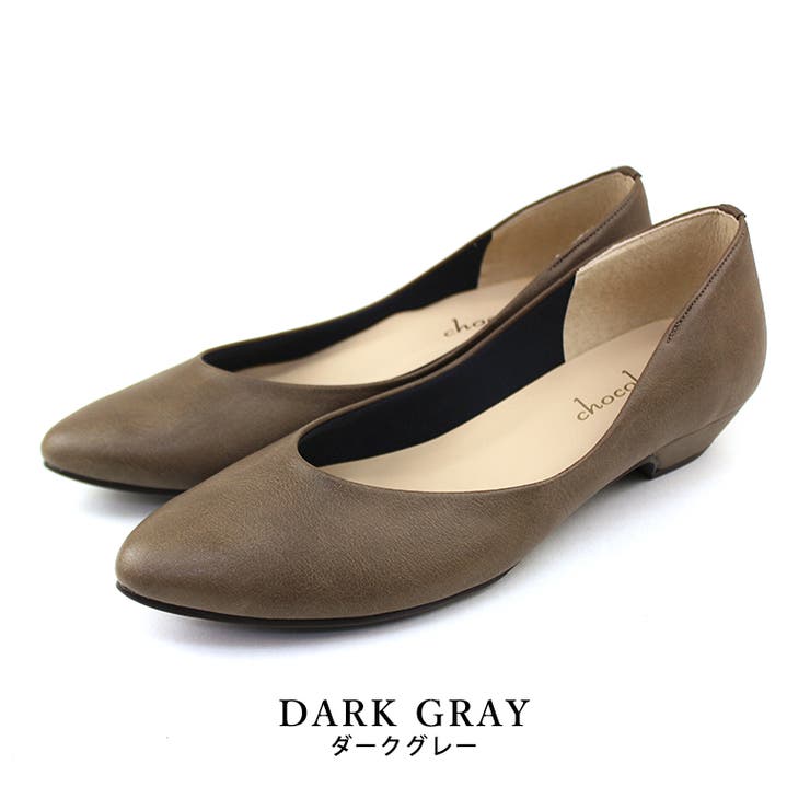 darkgray | 日本製 アーモンドトゥパンプス レディース | SHOE FANTASY