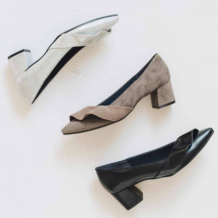 日本製 ポインテッドトゥ ラッフルフリル パンプス | SHOE FANTASY | 詳細画像3 