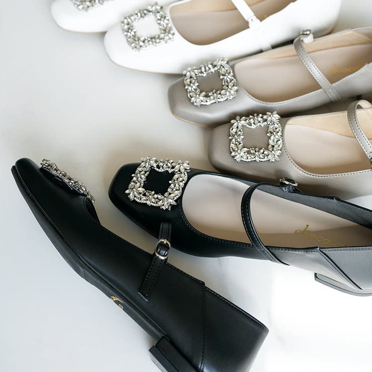 日本製 ビジューバックル メリージェーンパンプス 晴雨兼用 レイン | SHOE FANTASY | 詳細画像14 