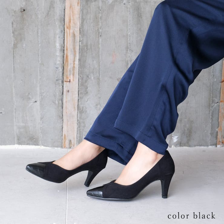 22AW 秋冬新作 日本製 バイカラーポインテッドトゥパンプス 7cmヒール | SHOE FANTASY | 詳細画像10 