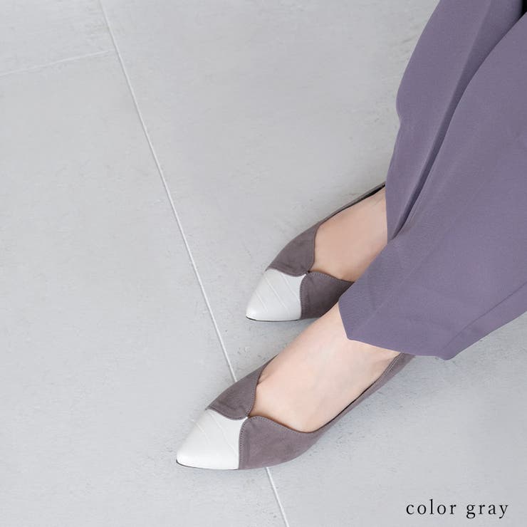 22AW 秋冬新作 日本製 バイカラーポインテッドトゥパンプス 7cmヒール | SHOE FANTASY | 詳細画像20 