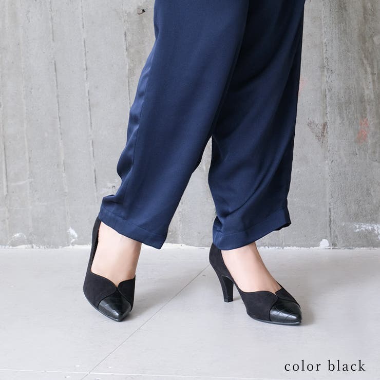 22AW 秋冬新作 日本製 バイカラーポインテッドトゥパンプス 7cmヒール | SHOE FANTASY | 詳細画像12 