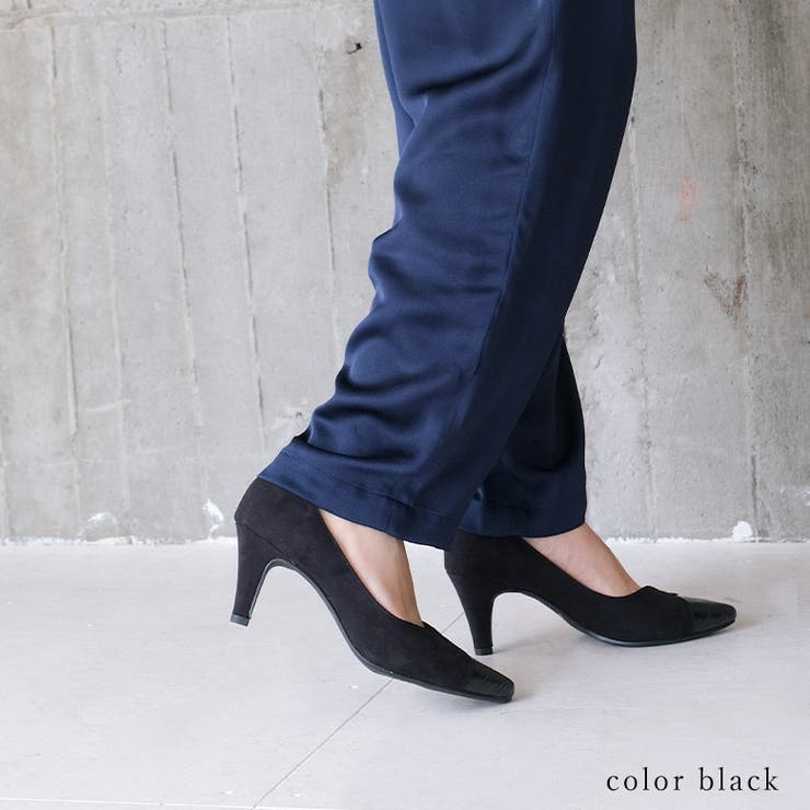 22AW 秋冬新作 日本製 バイカラーポインテッドトゥパンプス 7cmヒール | SHOE FANTASY | 詳細画像13 