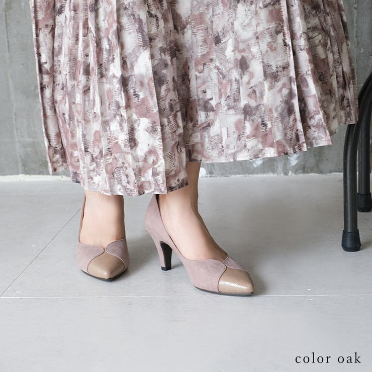 22AW 秋冬新作 日本製 バイカラーポインテッドトゥパンプス 7cmヒール | SHOE FANTASY | 詳細画像16 