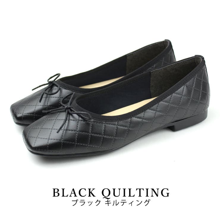 blackキルティング  | 日本製 バレエシューズ 防水 | SHOE FANTASY