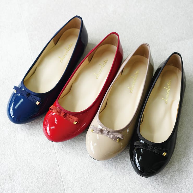 防水加工 リボン バレエシューズ[品番：OK000000502]｜SHOE