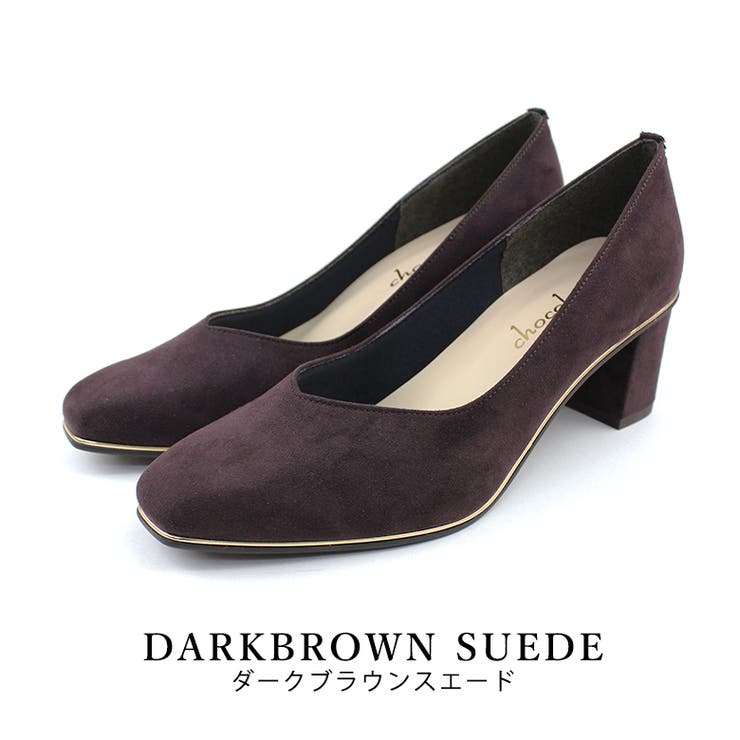 darkbrownスエード  | 22AW 秋冬新作 日本製 Vカット パンプス 晴雨兼用 防水 レイン | SHOE FANTASY